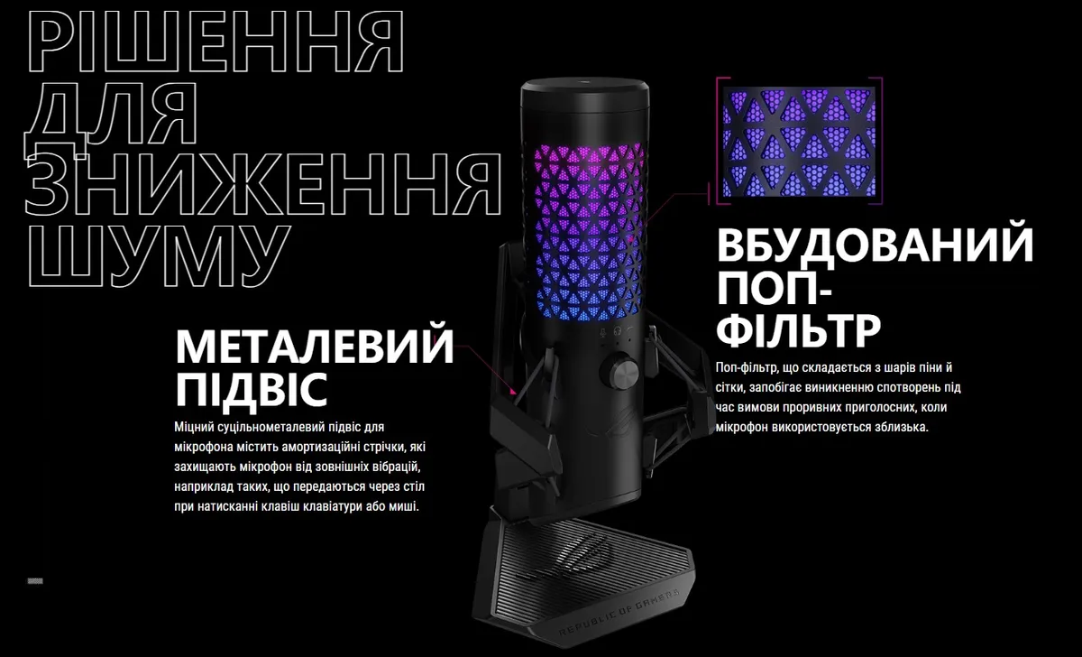 Мікрофон Asus ROG Carnyx (90YH03Z0-BAUA00) - мініатюра 8