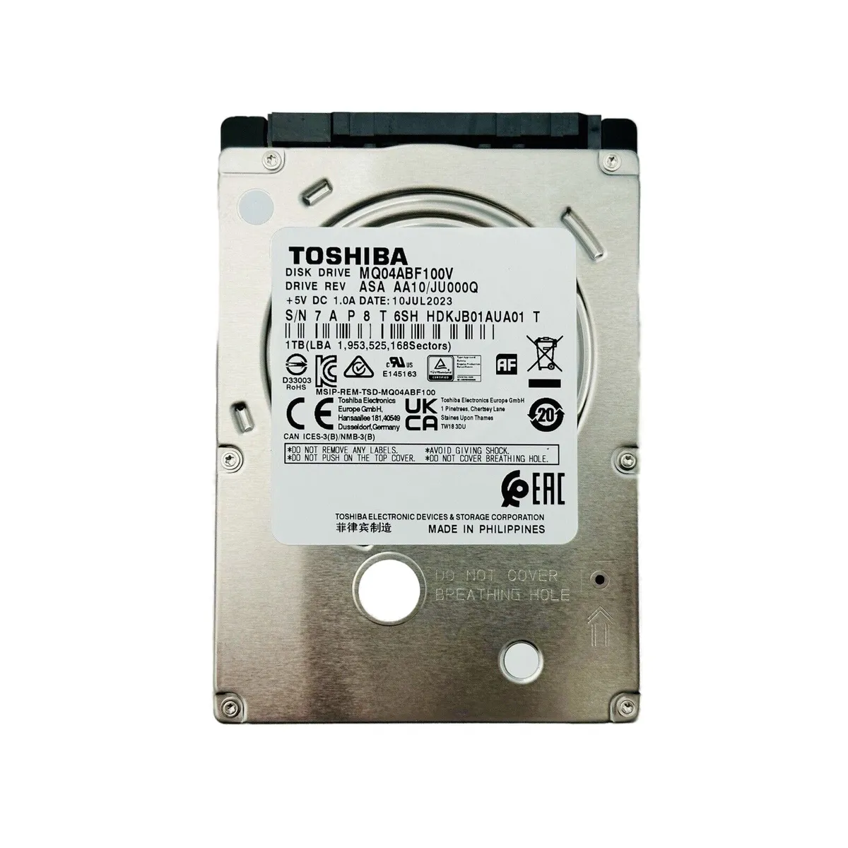 Накопичувач HDD SATA 1.0TB Toshiba MQ04AB 5400rpm 128MB (MQ04ABF100V)_Refurbished - зображення 1