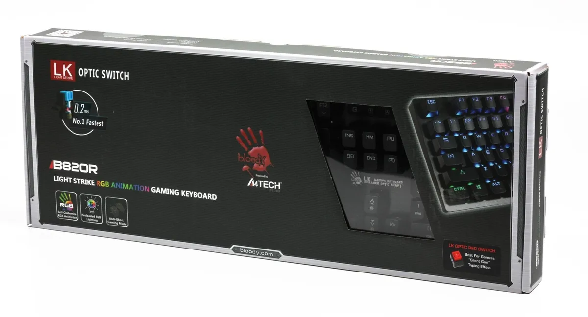 Клавіатура Bloody B820R Red SW Black - мініатюра 6