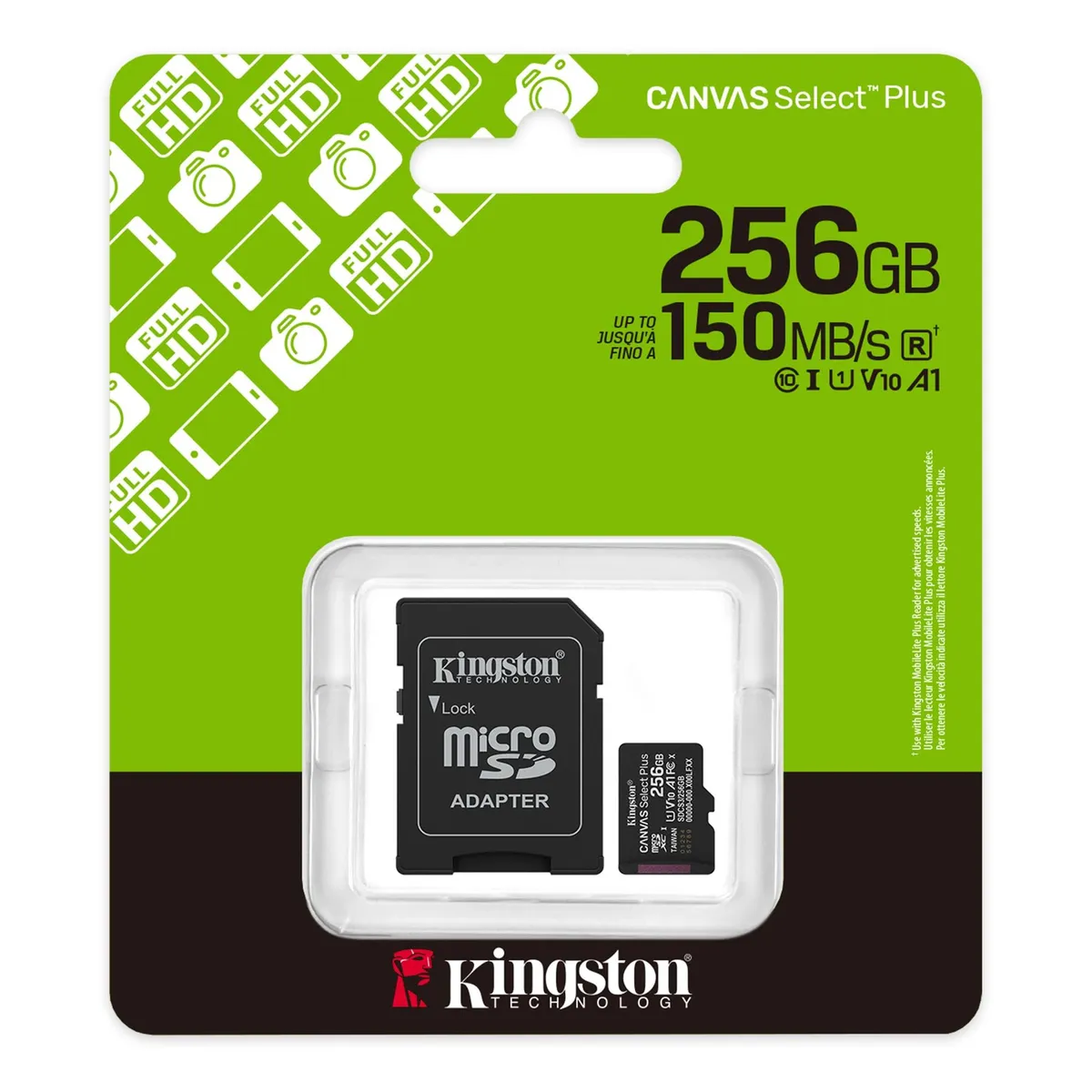 Карта пам`яті MicroSDXC 256GB UHS-I Class 10 Kingston Canvas Select Plus R150MB/s (SDCS3/256GBSP) - мініатюра 3