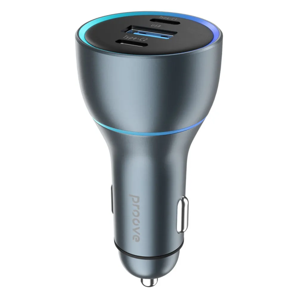 АЗП Proove Super Charge 130W (2 Type-C + USB) (metal gray)