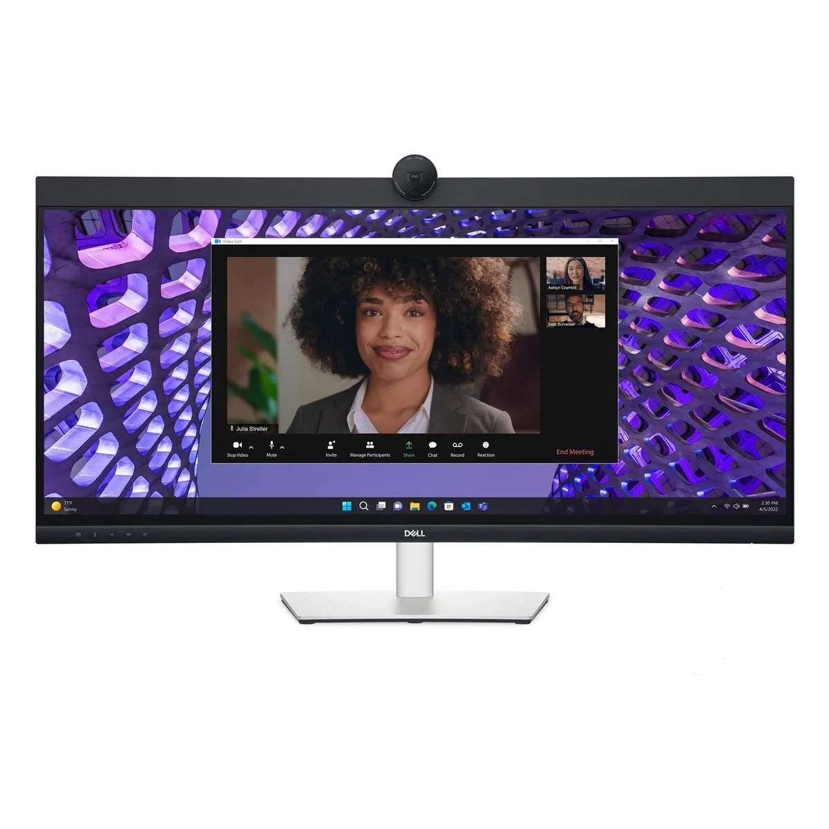 Монітор Dell 34" P3424WEB (210-BFOB) IPS Black/Silver Curved - мініатюра 10