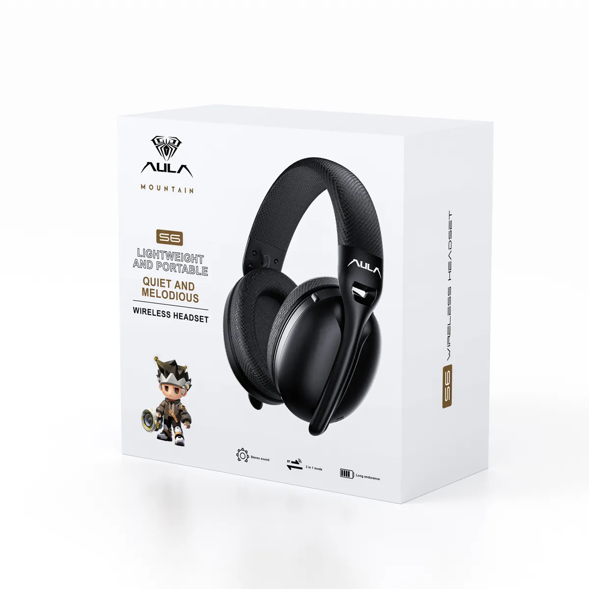 Гарнiтура Aula S6 Wireless Headset Black (6948391235554) - мініатюра 7