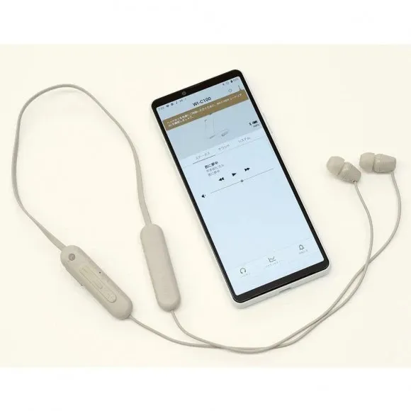 Bluetooth-гарнітура Sony WI-C100 Beige (WIC100C.CE7) - мініатюра 5