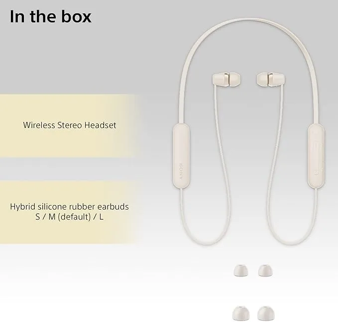 Bluetooth-гарнітура Sony WI-C100 Beige (WIC100C.CE7) - мініатюра 6