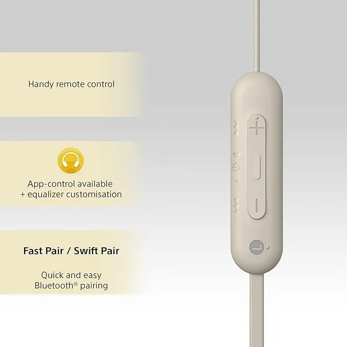 Bluetooth-гарнітура Sony WI-C100 Beige (WIC100C.CE7) - мініатюра 8