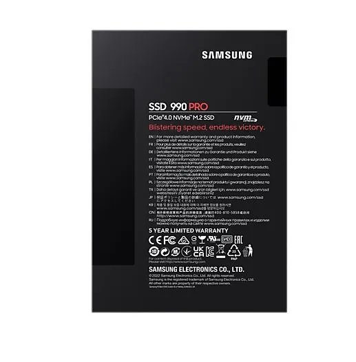 Накопичувач SSD  4ТB Samsung 990 PRO M.2 2280 PCIe 4.0 x4 NVMe V-NAND TLC (MZ-V9P4T0BW) - мініатюра 6