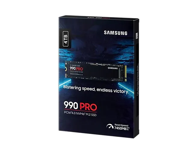 Накопичувач SSD  4ТB Samsung 990 PRO M.2 2280 PCIe 4.0 x4 NVMe V-NAND TLC (MZ-V9P4T0BW) - мініатюра 7