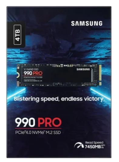Накопичувач SSD  4ТB Samsung 990 PRO M.2 2280 PCIe 4.0 x4 NVMe V-NAND TLC (MZ-V9P4T0BW) - мініатюра 8