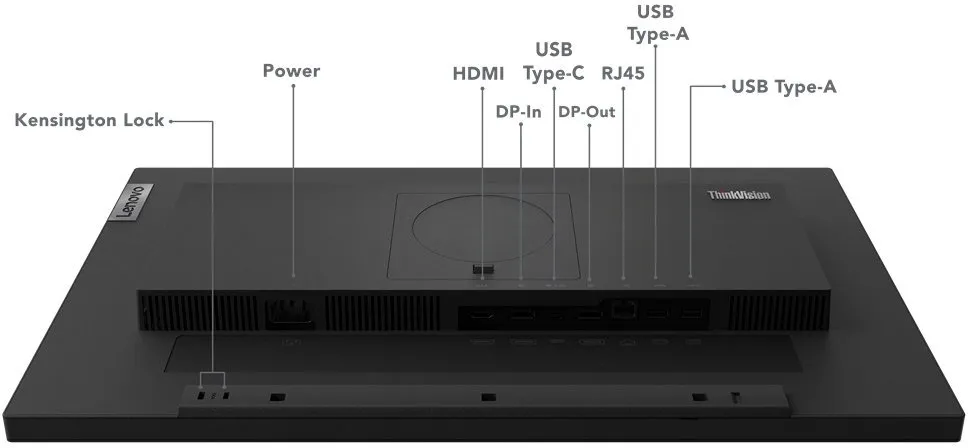 Монiтор Lenovo 23.8" ThinkVision T24m-29 (63A5GAT6UA) IPS Black - мініатюра 10
