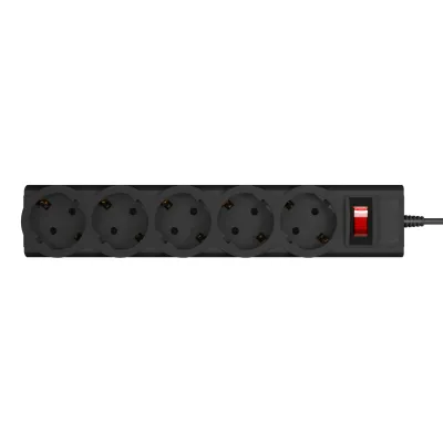 Мережевий фільтр живлення LogicPower LP-X5 PREMIUM, 2m black (9583) - мініатюра 3