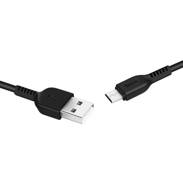 Кабель Hoco X20 Flash USB - microUSB (M/M), 1 м, Black (D21031) - зображення 1