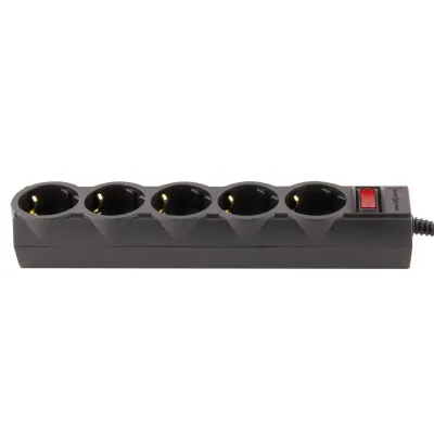 Мережевий фільтр живлення LogicPower LP-X5 PREMIUM, 3m black (9584) - мініатюра 3