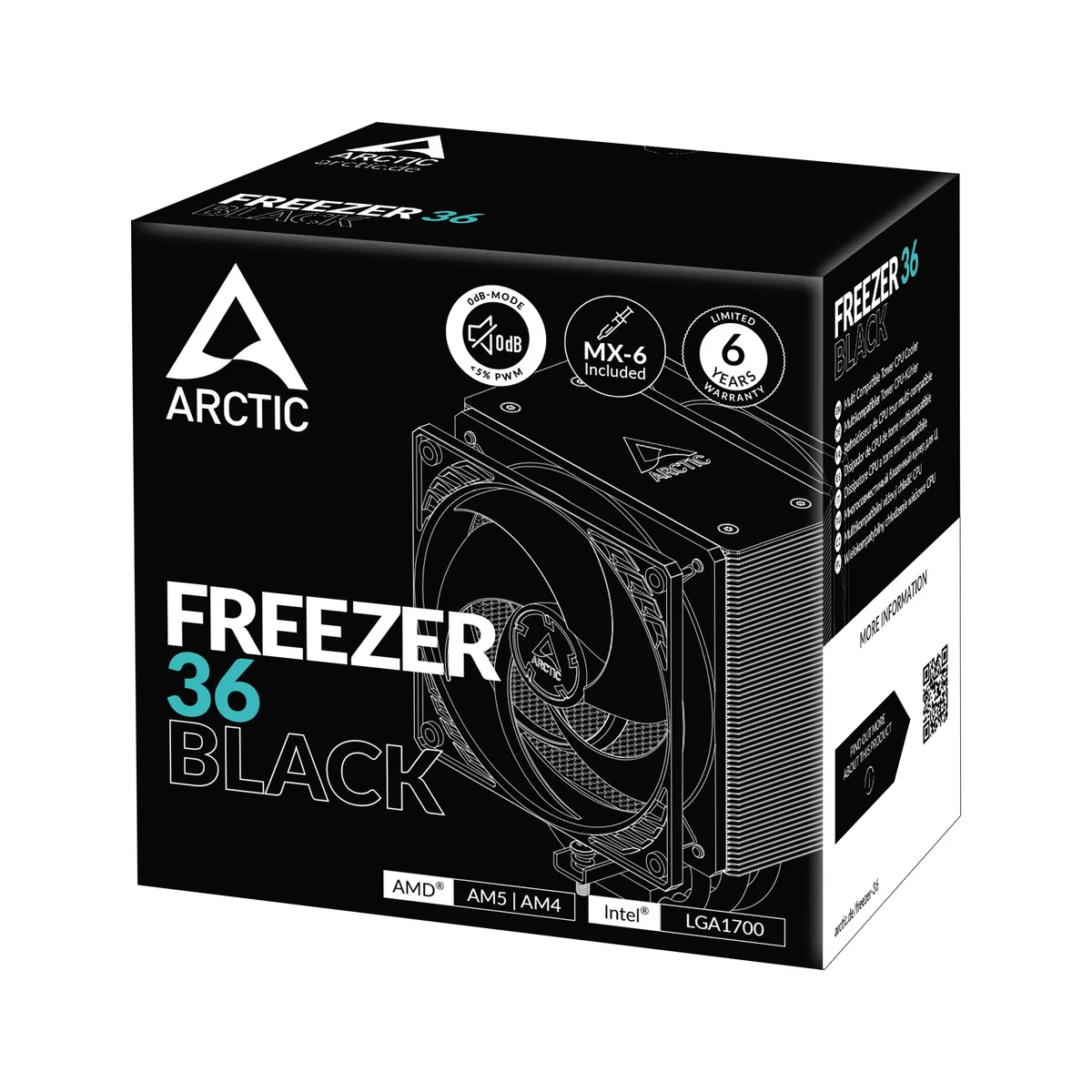 Кулер процесорний Arctic Freezer 36 Black (ACFRE00123A) - мініатюра 2