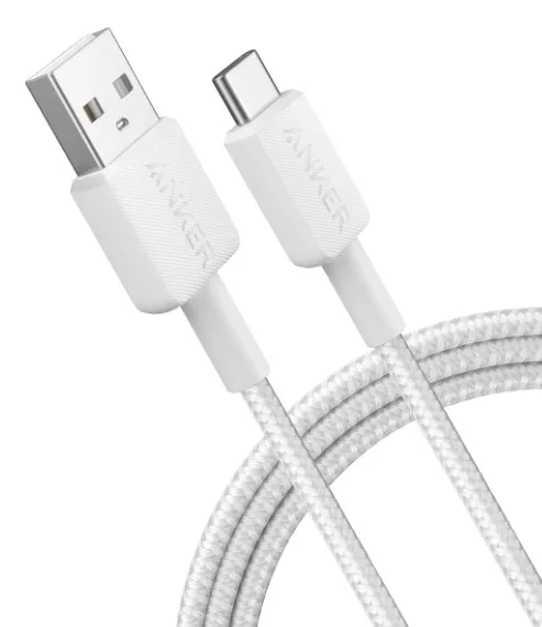 Кабель Anker 322 USB-A - USB-C, 0.9м, White (A81H5H21/A81H5G21) - зображення 1