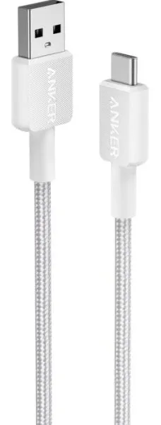 Кабель Anker 322 USB-A - USB-C, 1.8м, White (A81H6H21) - зображення 1