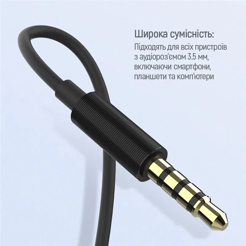 Гарнітура СolorWay Slim 3.5 mm Wired Earphone Blast 1 Black (CW-WD01BK) - мініатюра 10