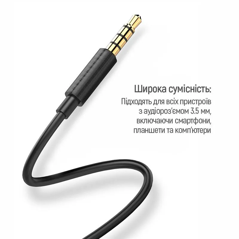 Гарнітура СolorWay Slim 3.5 mm Wired Earphone Blast 2 Black (CW-WD02BK) - мініатюра 11