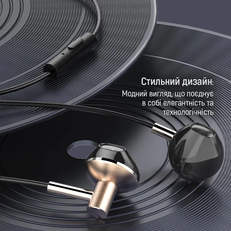 Гарнітура СolorWay Slim 3.5 mm Wired Earphone Blast 2 Black (CW-WD02BK) - мініатюра 12