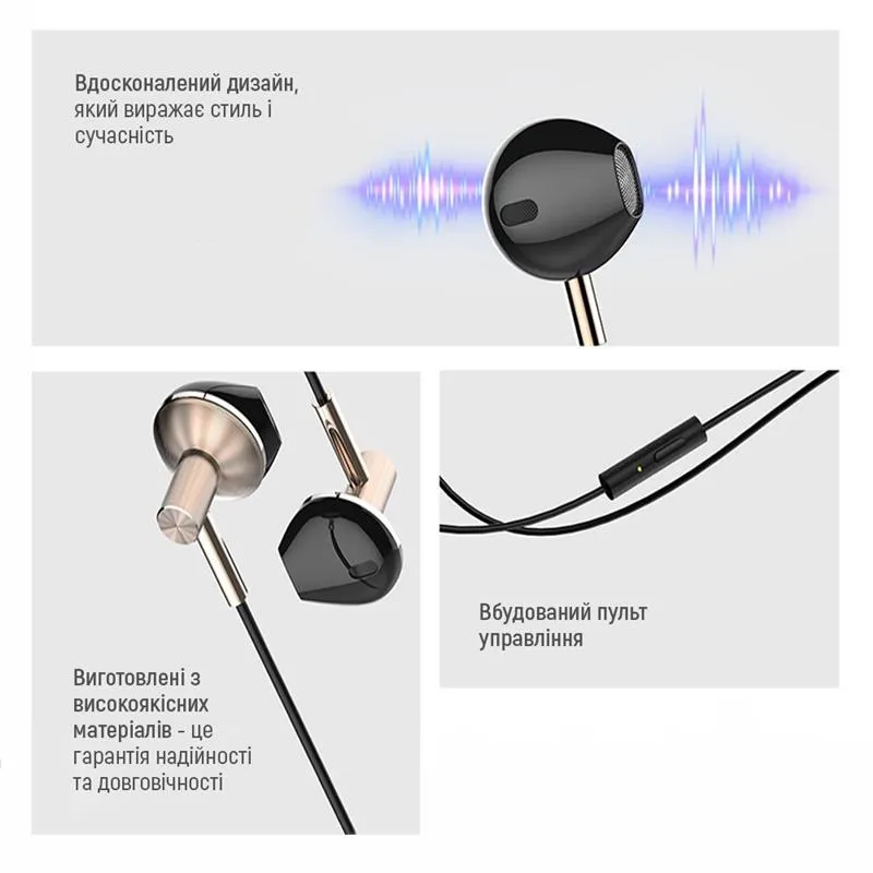 Гарнітура СolorWay Slim 3.5 mm Wired Earphone Blast 2 Black (CW-WD02BK) - мініатюра 13