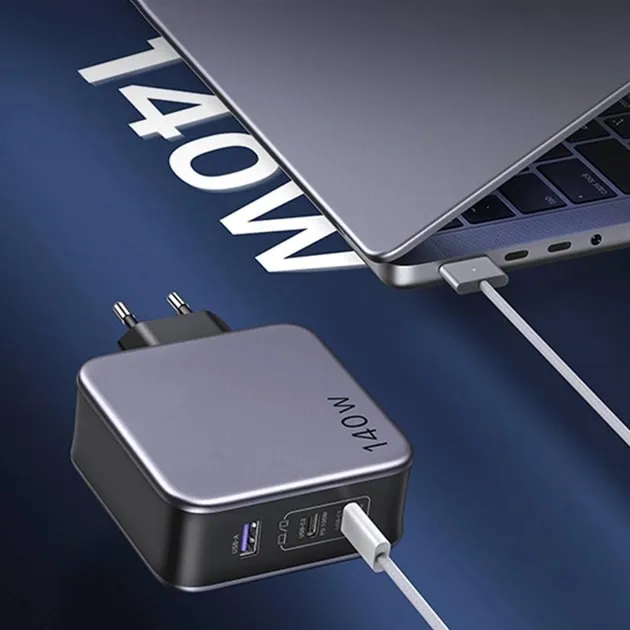 Зарядний пристрій Ugreen CD289 GaN 140W Gray + кабель Type-C 1.5 м (90549) - мініатюра 12
