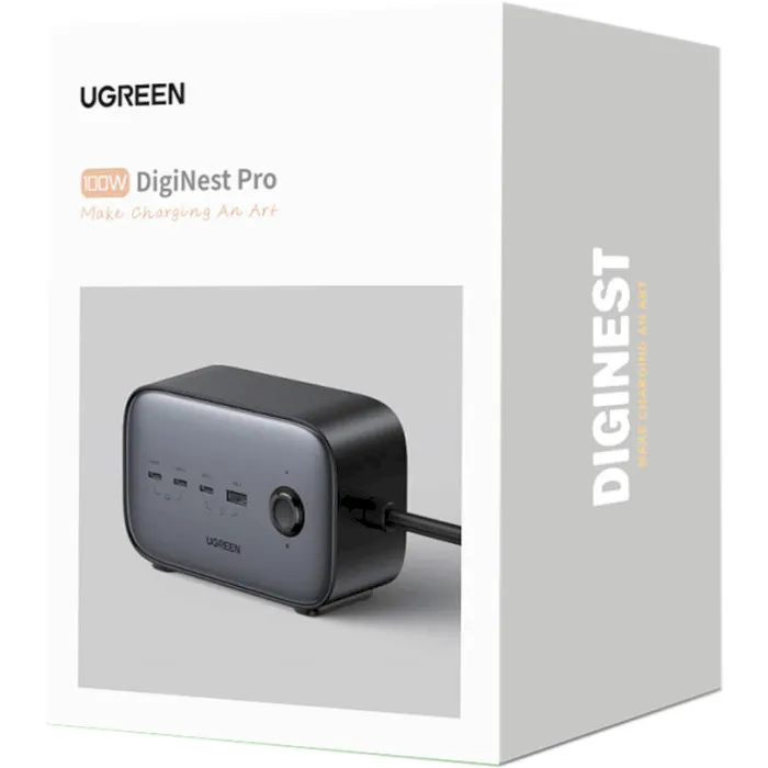 Зарядний пристрій Ugreen DigiNest Pro CD270 GaN 100W Gray (60167) - мініатюра 7