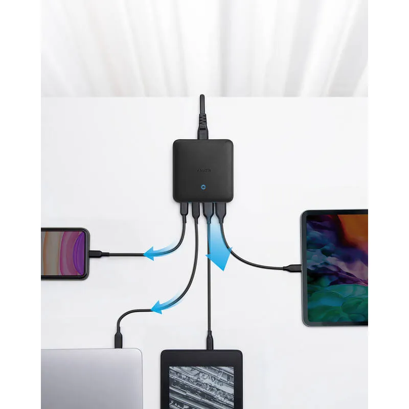 Мережевий зарядний пристрій Anker PowerPort 543 Atom III Slim Black, 45W USB Type-C + 20 W USB (A2046G12) - мініатюра 3