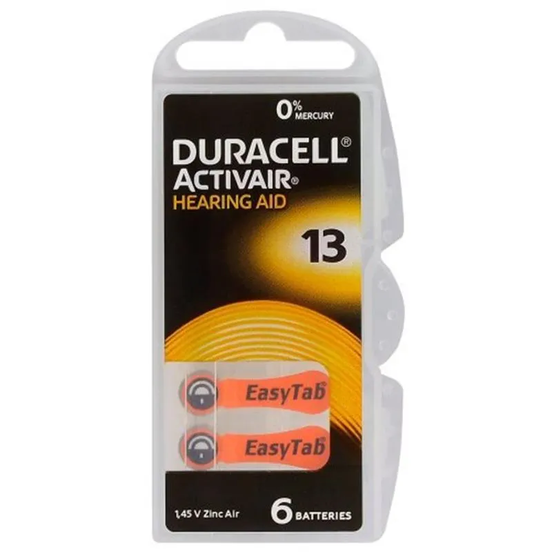 Батарейка Duracell Activair 13 BL 6 шт (для слухових апаратів) - зображення 1