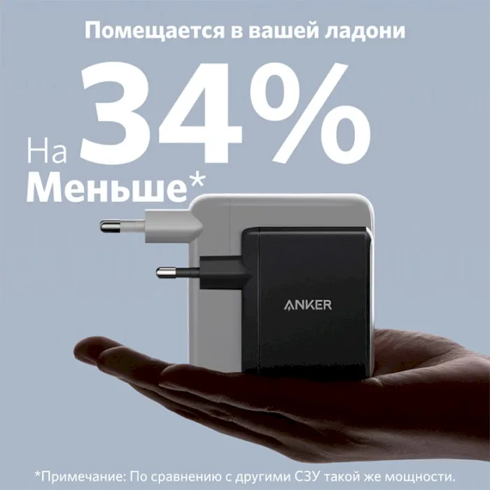 Мережевий зарядний пристрій Anker PowerPort 736 Nano II Black, GaN 100W (A2145G11) - мініатюра 5