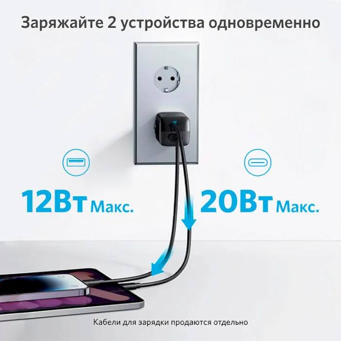 Мережевий зарядний пристрій Anker PowerPort 323 Black (A2331G11) - мініатюра 3
