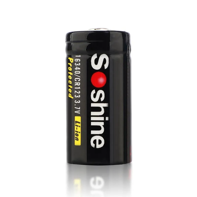 Акумулятор Soshine Protected CR123A/16340 3.7V 700mAh 1шт - мініатюра 2