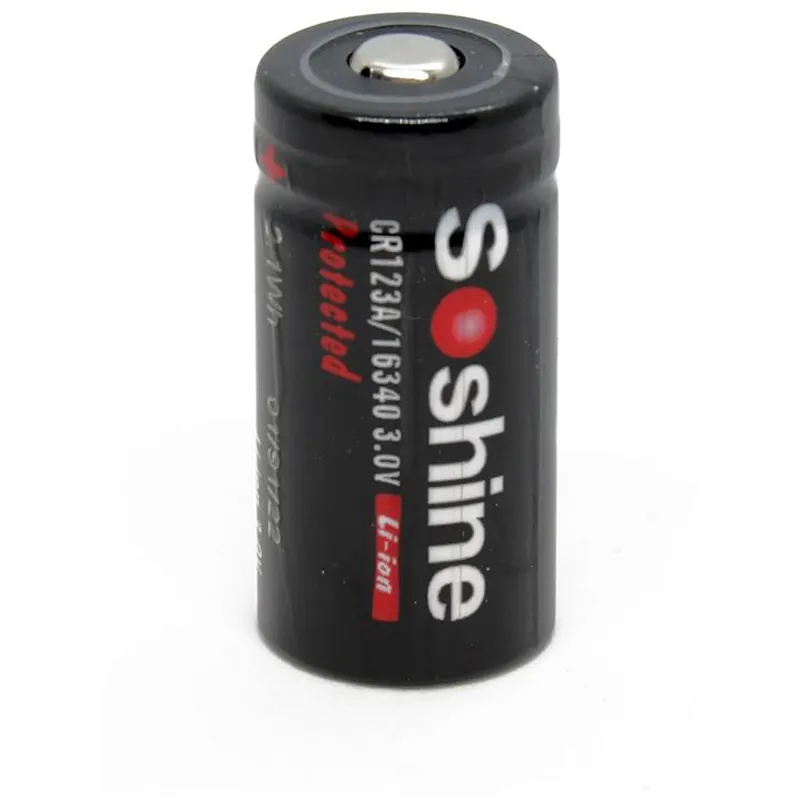 Акумулятор Soshine Protected CR123A/16340 3.0V 700mAh 1шт - мініатюра 2