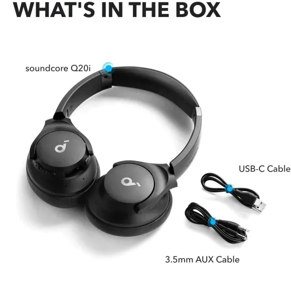 Bluetooth-гарнітура Anker SoundCore Q20i Black (A3004G11) - мініатюра 6