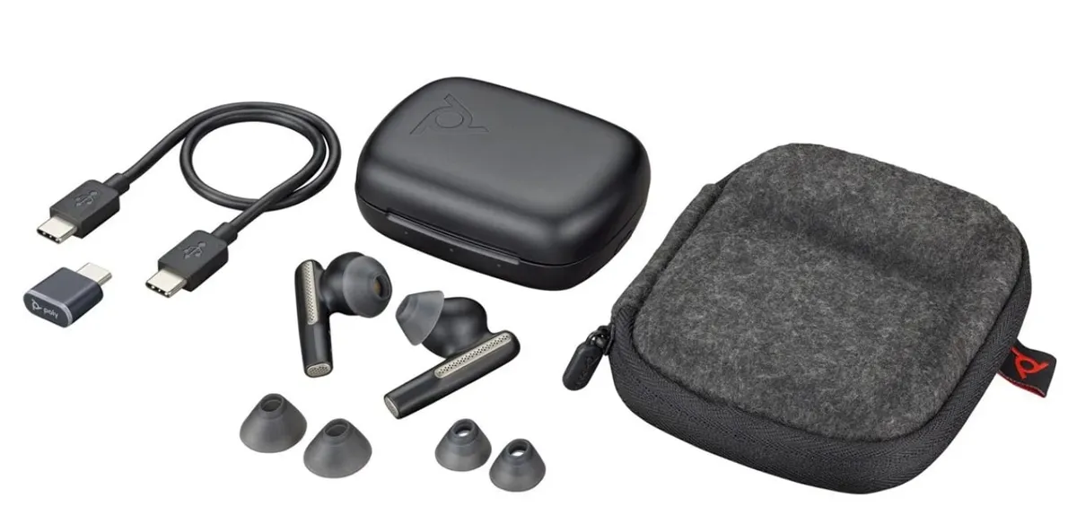 Bluetooth-гарнітура Poly Voyager Free 60 Earbuds + BT700C + BCHC Black (7Y8H4AA) - мініатюра 5