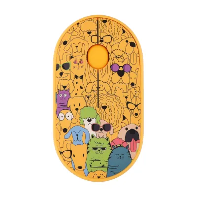 Миша 2E MF300 PETS:CATS&amp;DOGS Silent WL BT, жовтий - мініатюра 2