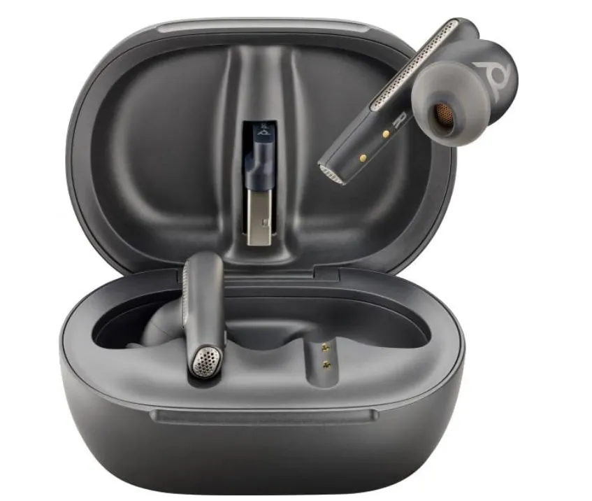 Bluetooth-гарнітура Poly Voyager Free 60+ Earbuds + BT700A + TSCHC Black (7Y8G3AA) - зображення 1