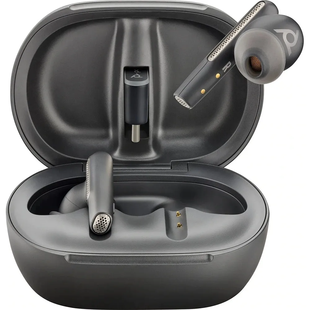 Bluetooth-гарнітура Poly Voyager Free 60+ Earbuds + BT700C + TSCHC Black (7Y8G4AA) - мініатюра 2