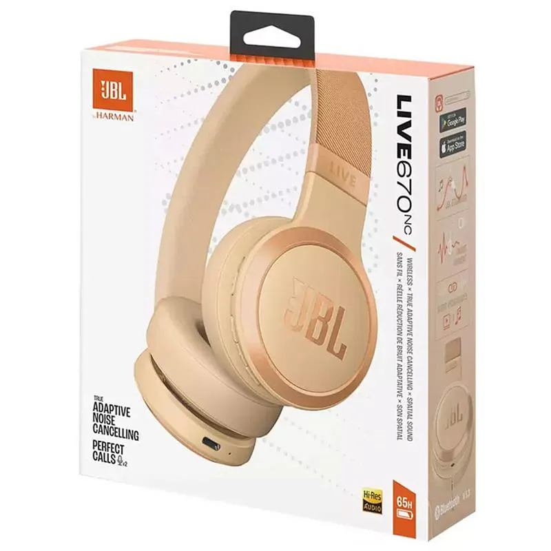 Bluetooth-гарнітура JBL Live 670NC Sandstone (JBLLIVE670NCSAT) - мініатюра 7