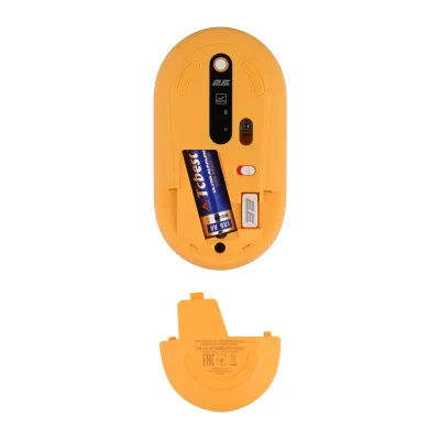 Миша бездротова 2E MF300 Capybara Sunset Silent WL BT Yellow (2E-MF300WCAPIBARAYW) - мініатюра 3