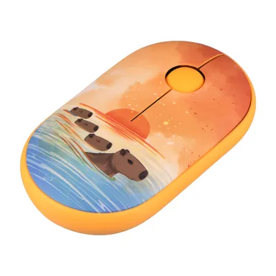 Миша бездротова 2E MF300 Capybara Sunset Silent WL BT Yellow (2E-MF300WCAPIBARAYW) - мініатюра 5