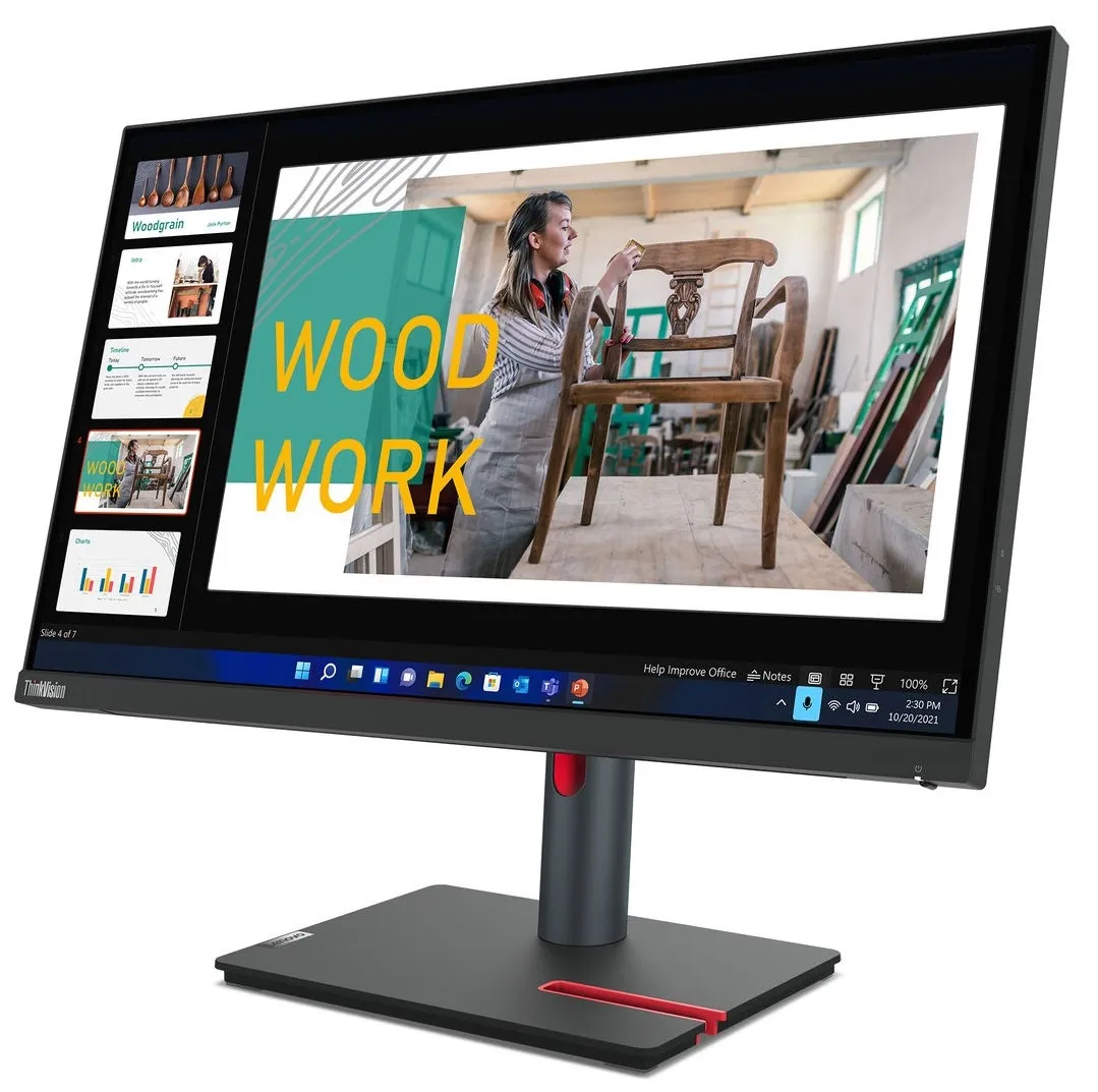 Монiтор Lenovo 23.8" P24q-30 (63B4GAT6UA) IPS Black - мініатюра 3