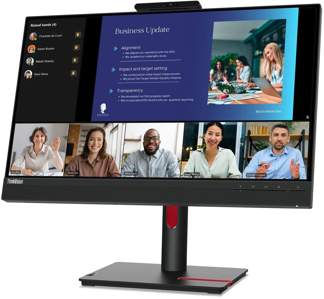 Монiтор Lenovo 23.8" T24v-30 (63D8MAT3UA) IPS Black - мініатюра 4