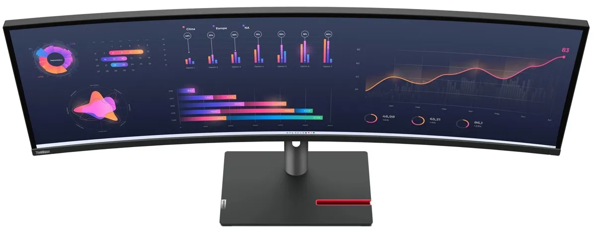 Монiтор Lenovo 49" P49w-30 (63DBZAT1EU) IPS Black - мініатюра 2