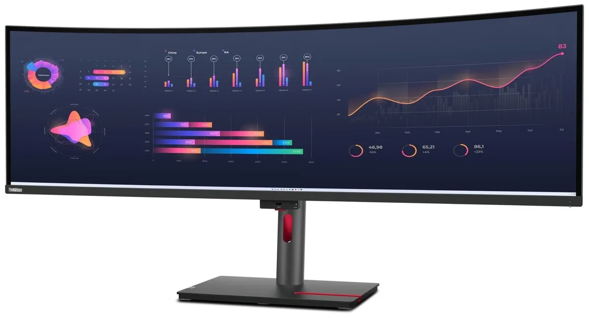 Монiтор Lenovo 49" P49w-30 (63DBZAT1EU) IPS Black - мініатюра 4