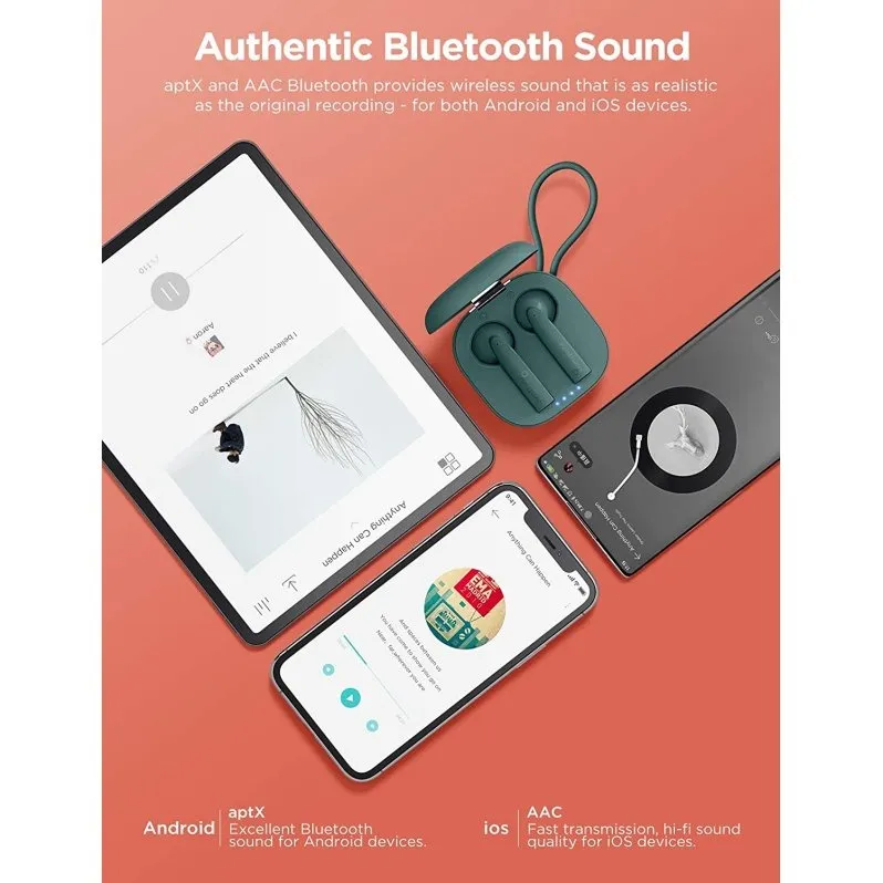 Bluetooth-гарнітура Omthing Airfree Pods TWS EO005 Green - мініатюра 9