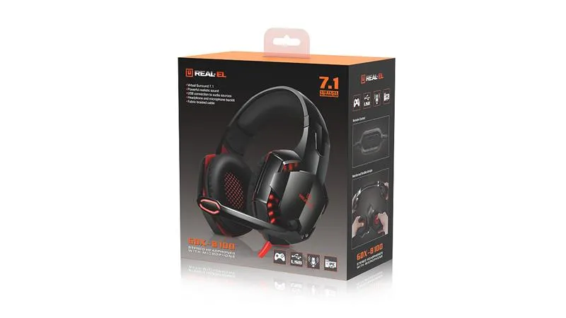 Гарнітура REAL-EL GDX-8100 Black - мініатюра 13