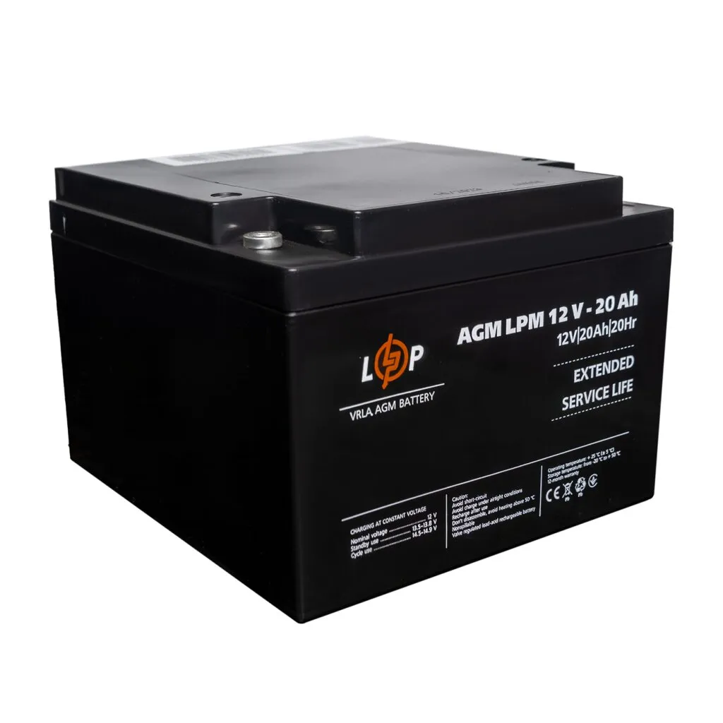Акумуляторна батарея LogicPower LPM 12V 20AH AGM - мініатюра 4