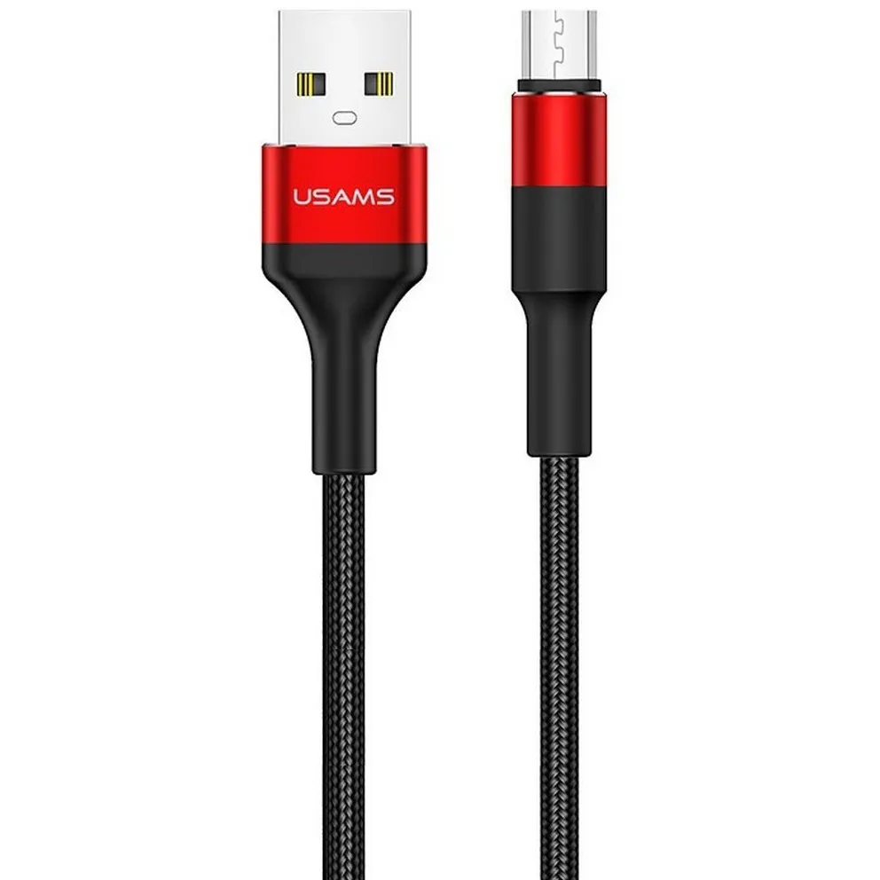 Кабель Usams US-SJ224 USB - micro USB (M/M), 1.2 м, Red (SJ224USB02) - мініатюра 2