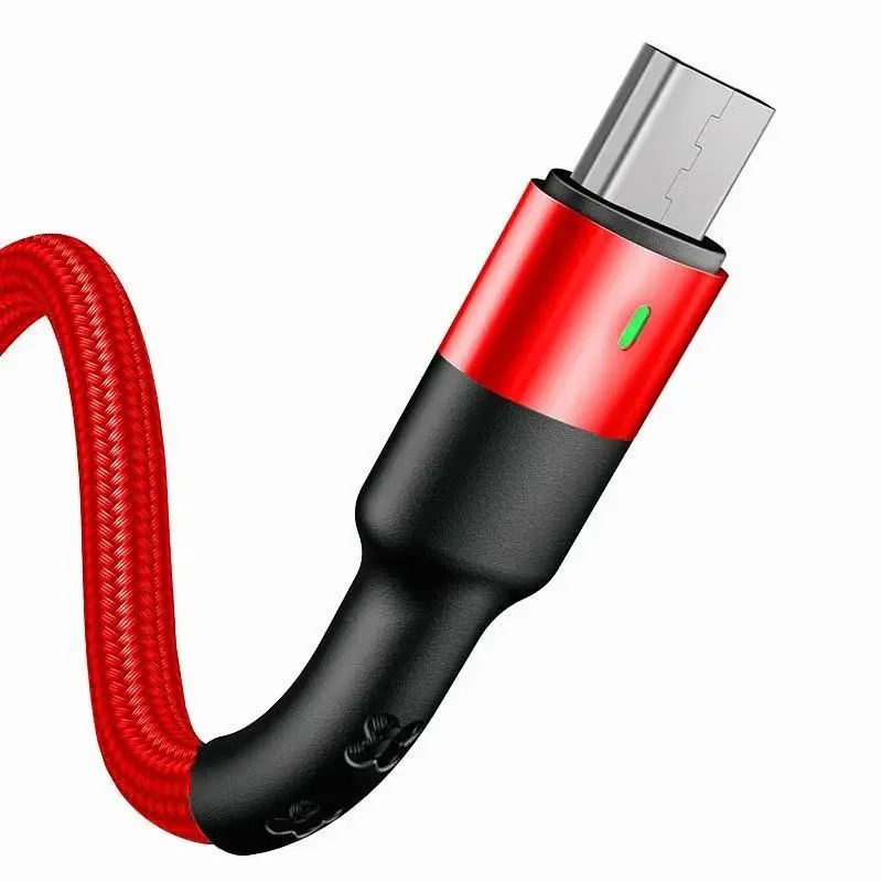Кабель Usams US-SJ312 USB - Micro USB (M/M), 1 м, Red (SJ312MC02) - зображення 1