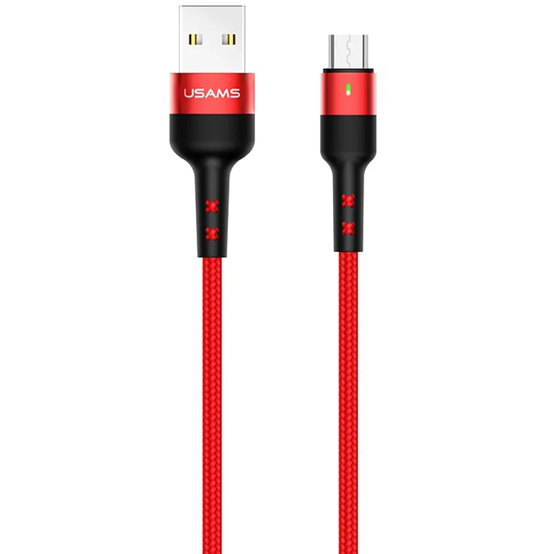 Кабель Usams US-SJ312 USB - Micro USB (M/M), 1 м, Red (SJ312MC02) - мініатюра 2